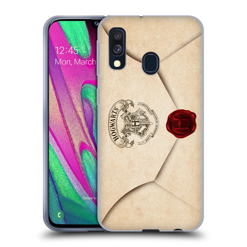 Harry Potter Hogwarts Letter Envelope Acceptance Parchment Soft Gel Case for Samsung Galaxy A40 (2019)