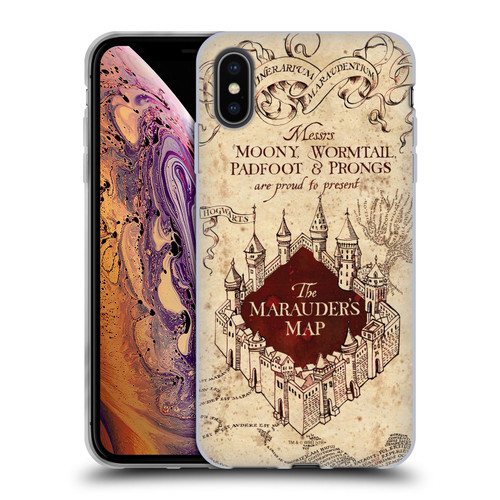 Harry Potter Prisoner Of Azkaban II The Marauder's Map Soft Gel Case for Apple iPhone XS Max