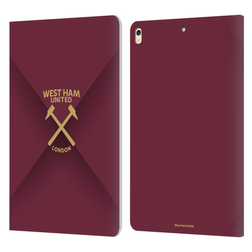 West Ham United FC Hammer Marque Kit Gradient Leather Book Wallet Case Cover For Apple iPad Pro 10.5 (2017)