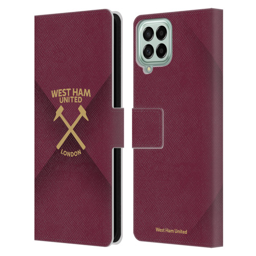 West Ham United FC Hammer Marque Kit Gradient Leather Book Wallet Case Cover For Samsung Galaxy M33 (2022)