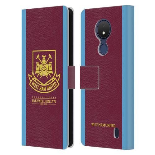 West Ham United FC Retro Crest 2015/16 Final Home Leather Book Wallet Case Cover For Nokia C21