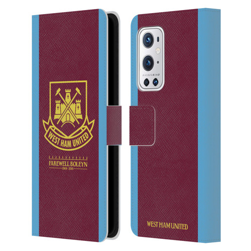 West Ham United FC Retro Crest 2015/16 Final Home Leather Book Wallet Case Cover For OnePlus 9 Pro