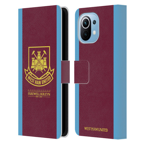 West Ham United FC Retro Crest 2015/16 Final Home Leather Book Wallet Case Cover For Xiaomi Mi 11