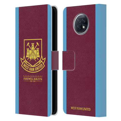 West Ham United FC Retro Crest 2015/16 Final Home Leather Book Wallet Case Cover For Xiaomi Redmi Note 9T 5G