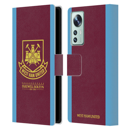 West Ham United FC Retro Crest 2015/16 Final Home Leather Book Wallet Case Cover For Xiaomi 12