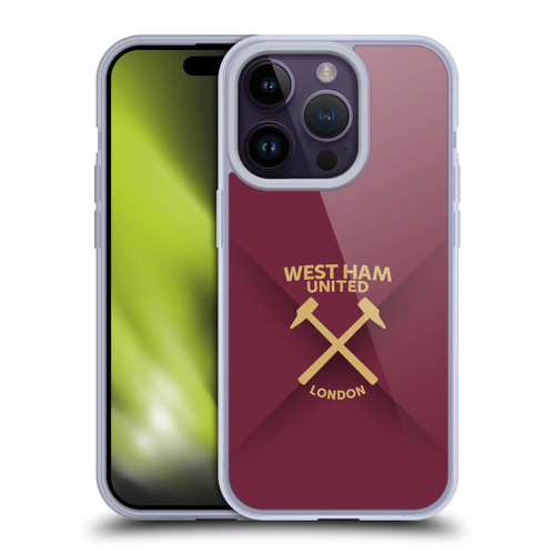 West Ham United FC Hammer Marque Kit Gradient Soft Gel Case for Apple iPhone 14 Pro