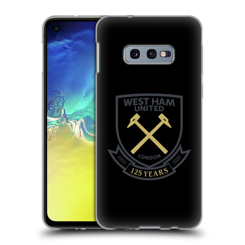 West Ham United FC 125 Year Anniversary Black Claret Crest Soft Gel Case for Samsung Galaxy S10e