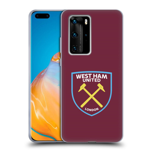 West Ham United FC Crest Full Colour Soft Gel Case for Huawei P40 Pro / P40 Pro Plus 5G