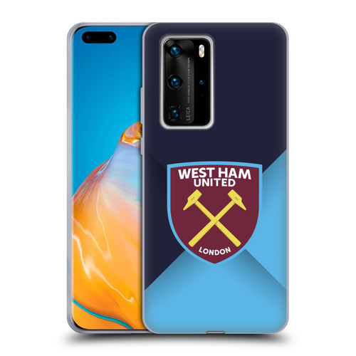 West Ham United FC Crest Blue Gradient Soft Gel Case for Huawei P40 Pro / P40 Pro Plus 5G