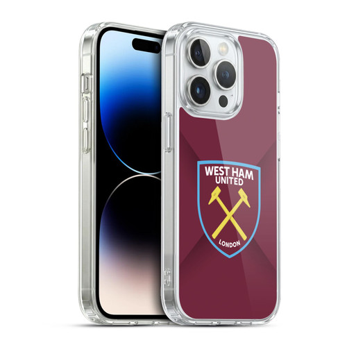 West Ham United FC Crest Gradient Soft Gel Case for Apple iPhone 13 Pro