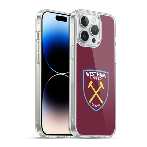 West Ham United FC Crest Full Colour Soft Gel Case for Apple iPhone 14 Pro Max
