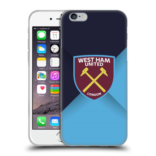 West Ham United FC Crest Blue Gradient Soft Gel Case for Apple iPhone 6 / iPhone 6s