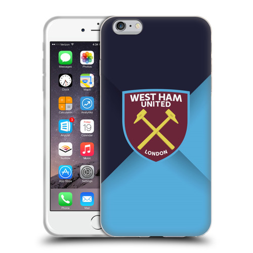 West Ham United FC Crest Blue Gradient Soft Gel Case for Apple iPhone 6 Plus / iPhone 6s Plus