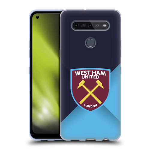 West Ham United FC Crest Blue Gradient Soft Gel Case for LG K51S