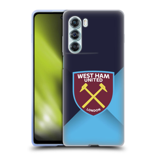 West Ham United FC Crest Blue Gradient Soft Gel Case for Motorola Edge S30 / Moto G200 5G