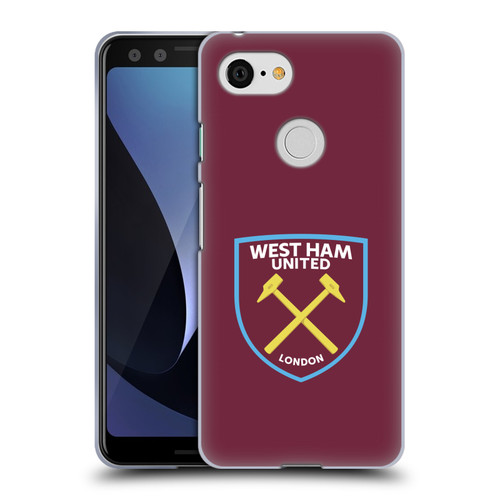 West Ham United FC Crest Full Colour Soft Gel Case for Google Pixel 3