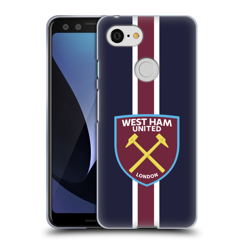 West Ham United FC Crest Stripes Soft Gel Case for Google Pixel 3