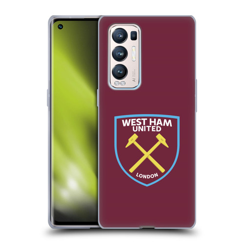 West Ham United FC Crest Full Colour Soft Gel Case for OPPO Find X3 Neo / Reno5 Pro+ 5G