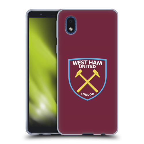 West Ham United FC Crest Full Colour Soft Gel Case for Samsung Galaxy A01 Core (2020)
