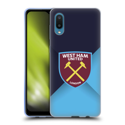 West Ham United FC Crest Blue Gradient Soft Gel Case for Samsung Galaxy A02/M02 (2021)