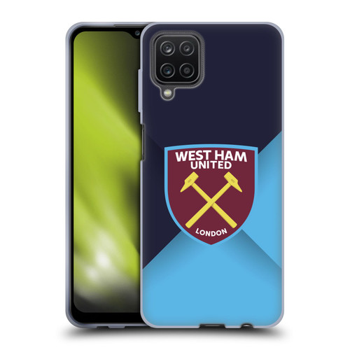 West Ham United FC Crest Blue Gradient Soft Gel Case for Samsung Galaxy A12 (2020)