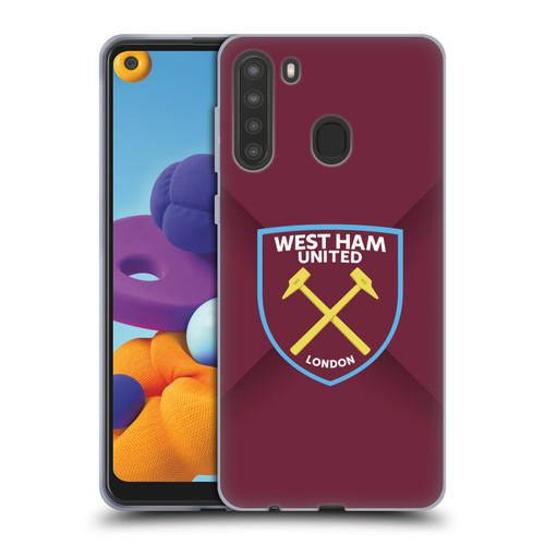 West Ham United FC Crest Gradient Soft Gel Case for Samsung Galaxy A21 (2020)