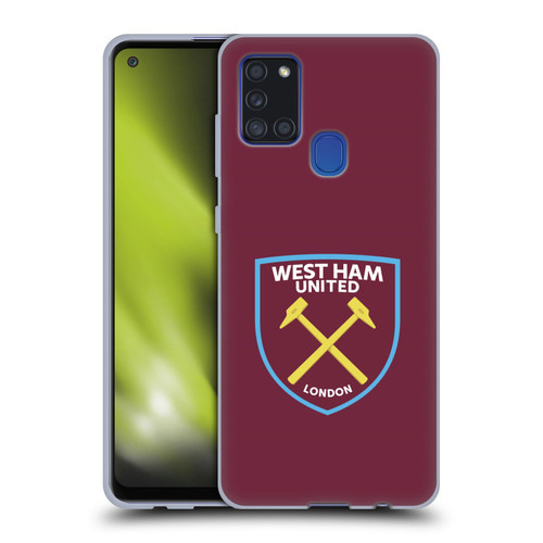 West Ham United FC Crest Full Colour Soft Gel Case for Samsung Galaxy A21s (2020)