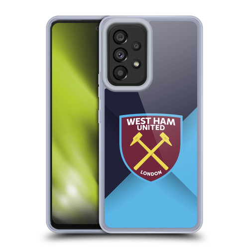 West Ham United FC Crest Blue Gradient Soft Gel Case for Samsung Galaxy A53 5G (2022)