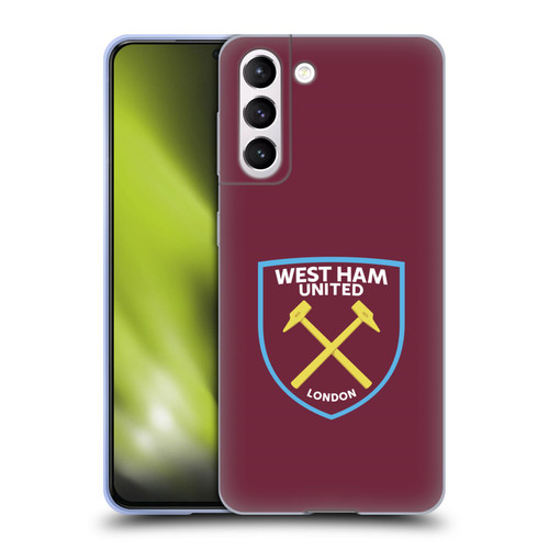 West Ham United FC Crest Full Colour Soft Gel Case for Samsung Galaxy S21 5G