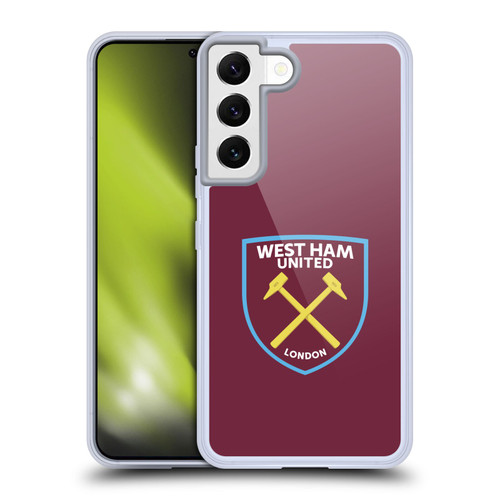 West Ham United FC Crest Full Colour Soft Gel Case for Samsung Galaxy S22 5G