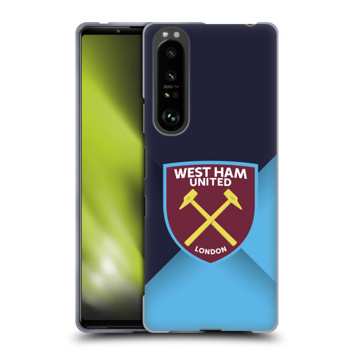 West Ham United FC Crest Blue Gradient Soft Gel Case for Sony Xperia 1 III