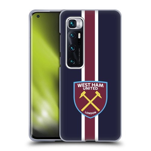West Ham United FC Crest Stripes Soft Gel Case for Xiaomi Mi 10 Ultra 5G