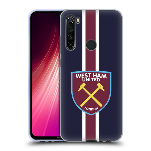 West Ham United FC Crest Stripes Soft Gel Case for Xiaomi Redmi Note 8T