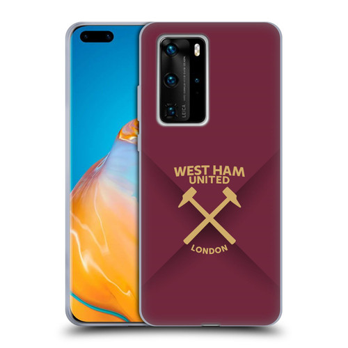 West Ham United FC Hammer Marque Kit Gradient Soft Gel Case for Huawei P40 Pro / P40 Pro Plus 5G