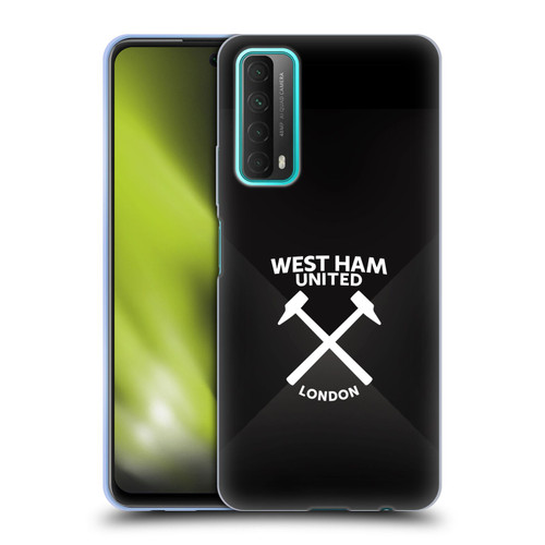West Ham United FC Hammer Marque Kit Black & White Gradient Soft Gel Case for Huawei P Smart (2021)