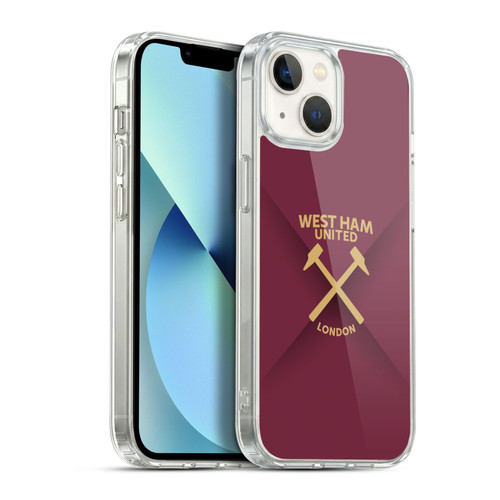 West Ham United FC Hammer Marque Kit Gradient Soft Gel Case for Apple iPhone 13