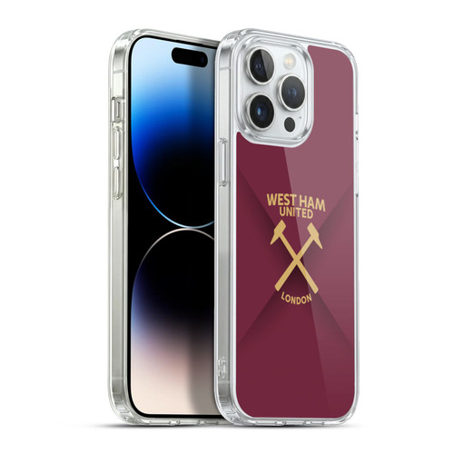 West Ham United FC Hammer Marque Kit Gradient Soft Gel Case for Apple iPhone 13 Pro Max & MagSafe
