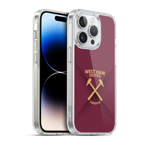 West Ham United FC Hammer Marque Kit Gradient Soft Gel Case for Apple iPhone 13 Pro & MagSafe