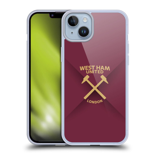 West Ham United FC Hammer Marque Kit Gradient Soft Gel Case for Apple iPhone 14 Plus