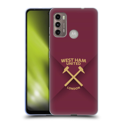 West Ham United FC Hammer Marque Kit Gradient Soft Gel Case for Motorola Moto G60 / Moto G40 Fusion