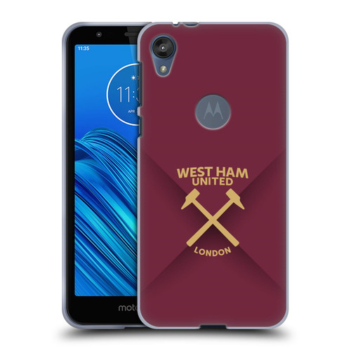 West Ham United FC Hammer Marque Kit Gradient Soft Gel Case for Motorola Moto E6