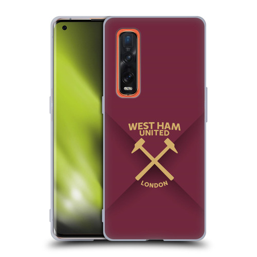 West Ham United FC Hammer Marque Kit Gradient Soft Gel Case for OPPO Find X2 Pro 5G