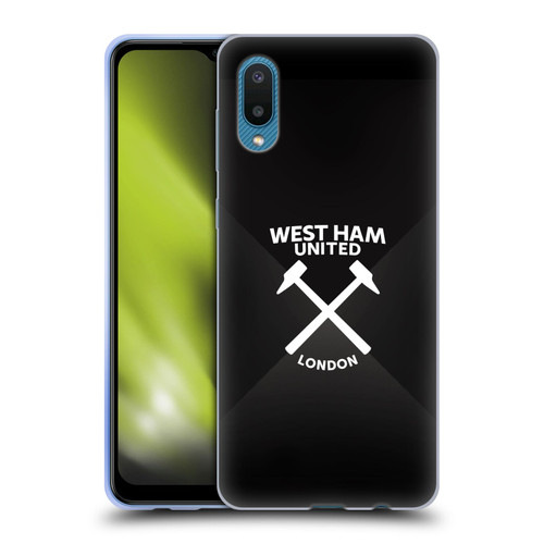 West Ham United FC Hammer Marque Kit Black & White Gradient Soft Gel Case for Samsung Galaxy A02/M02 (2021)