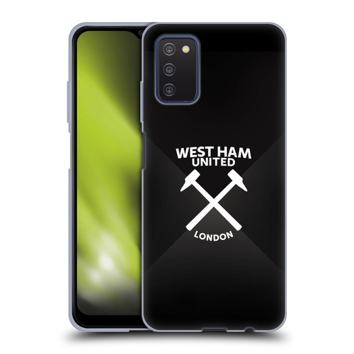 West Ham United FC Hammer Marque Kit Black & White Gradient Soft Gel Case for Samsung Galaxy A03s (2021)
