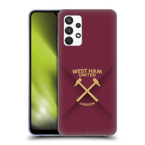 West Ham United FC Hammer Marque Kit Gradient Soft Gel Case for Samsung Galaxy A32 (2021)