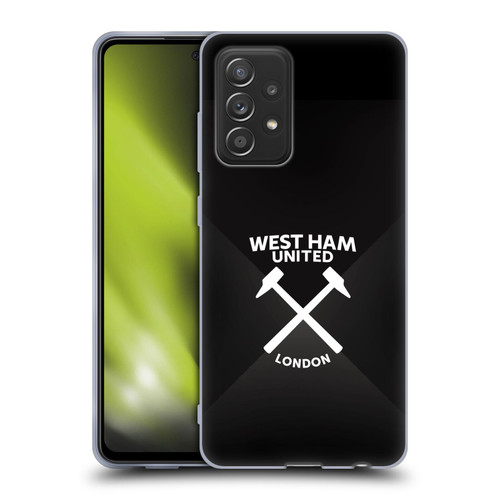 West Ham United FC Hammer Marque Kit Black & White Gradient Soft Gel Case for Samsung Galaxy A52 / A52s / 5G (2021)