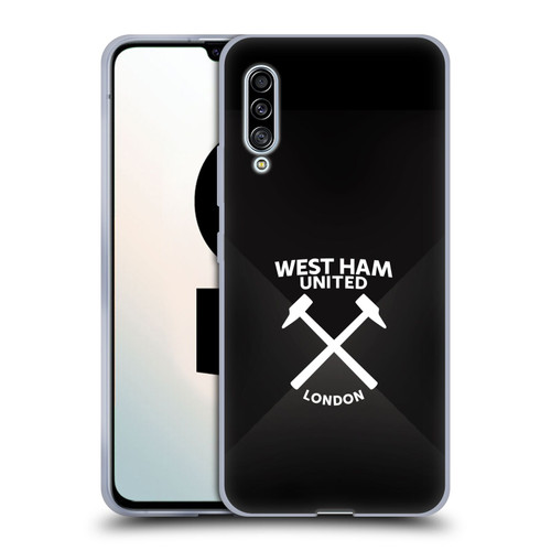 West Ham United FC Hammer Marque Kit Black & White Gradient Soft Gel Case for Samsung Galaxy A90 5G (2019)