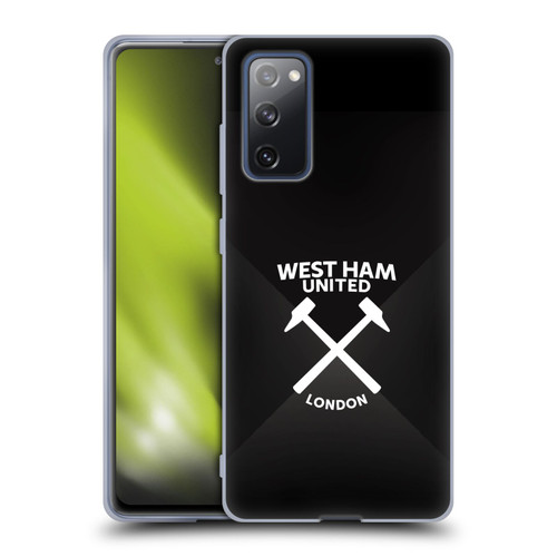 West Ham United FC Hammer Marque Kit Black & White Gradient Soft Gel Case for Samsung Galaxy S20 FE / 5G