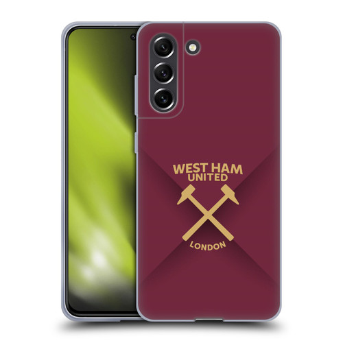 West Ham United FC Hammer Marque Kit Gradient Soft Gel Case for Samsung Galaxy S21 FE 5G