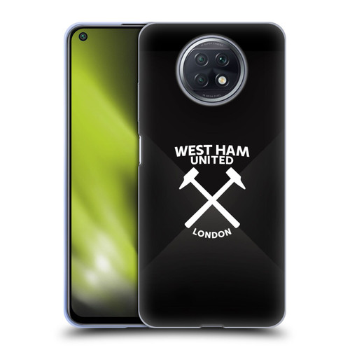 West Ham United FC Hammer Marque Kit Black & White Gradient Soft Gel Case for Xiaomi Redmi Note 9T 5G